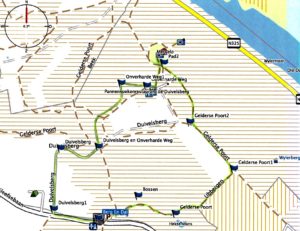 Rondje Duivelsberg: volg de groen gekleurde route langs de blauwe vlaggen